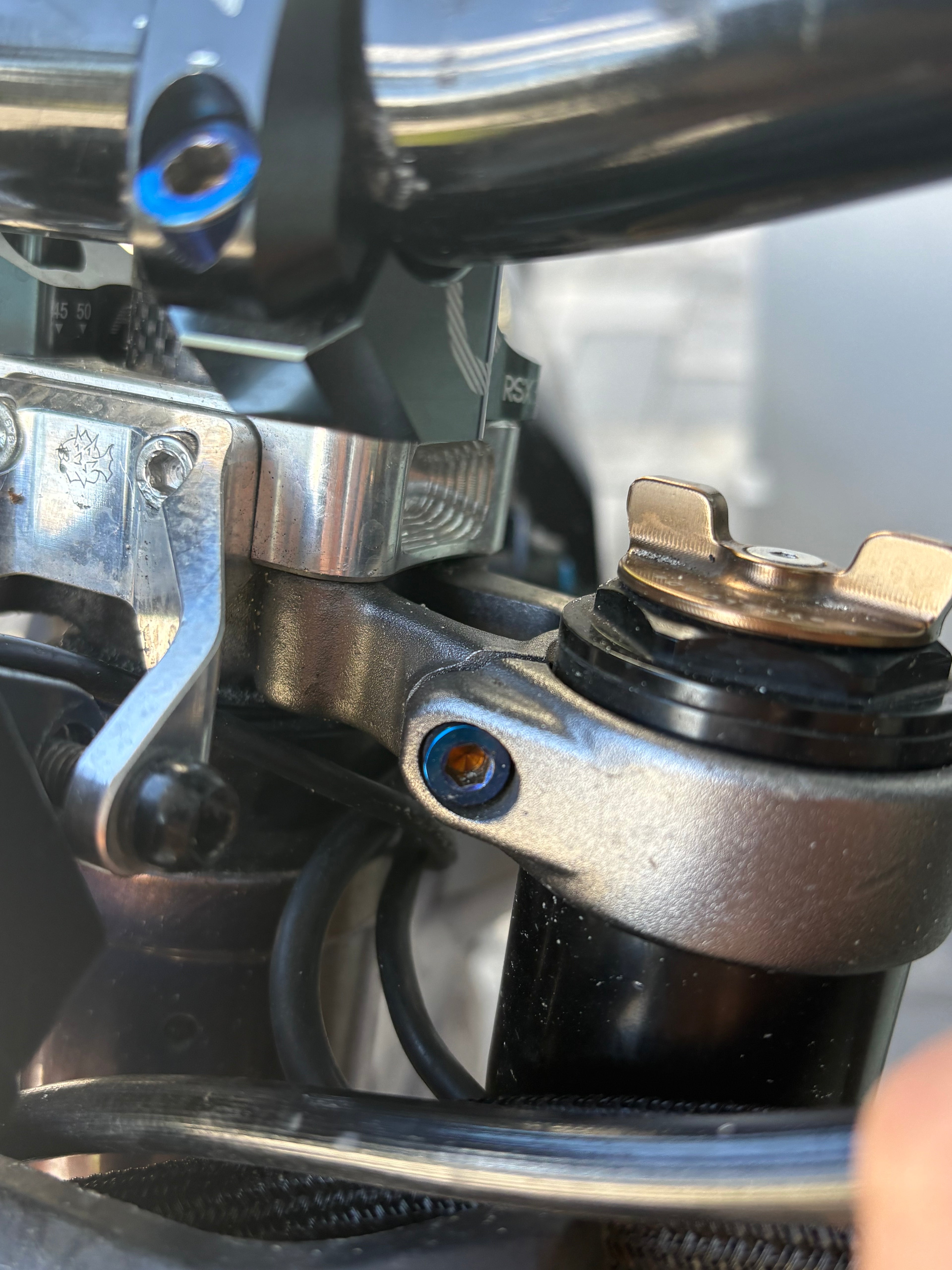 Titanium Bolts For Upper Triple Tree